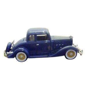 1933 Vintage Dark Blue Diecast Coupe Model Car Classic 5 windows Auto Display